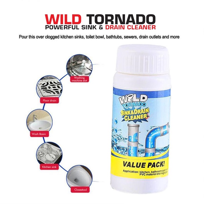 Buy Wild Tornado Powerful Sink & Drain Cleaner High Efficiency Clog